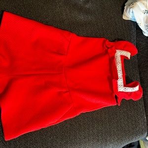 Janie and Jack Red Romper